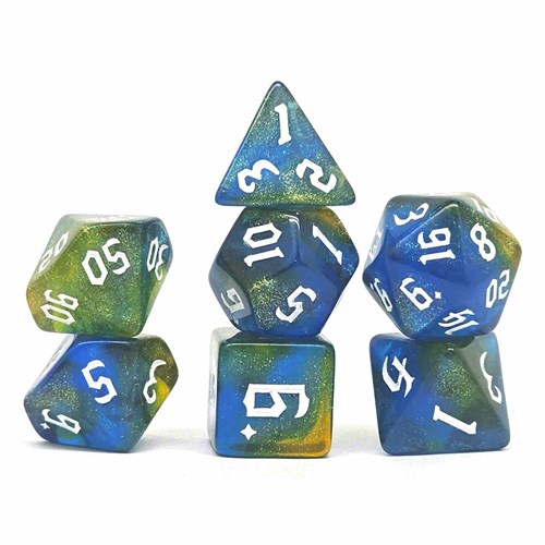 7-Piece RPG Dice Set — Blue-Green - photo 30759