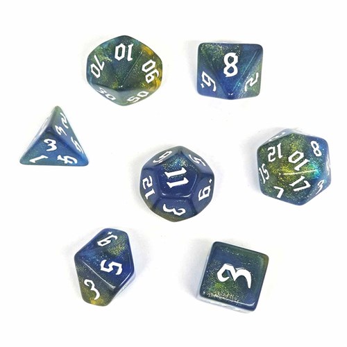 7-Piece RPG Dice Set — Blue-Green - photo 30760