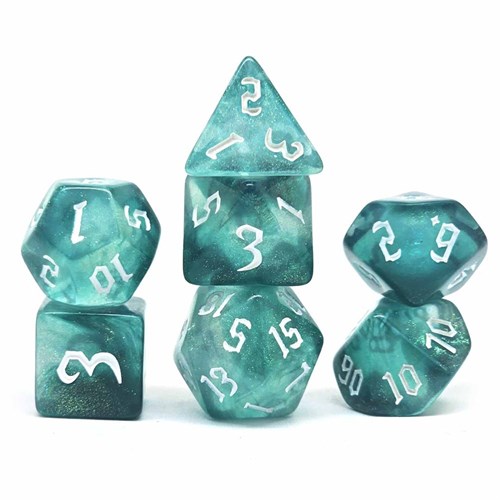 7-Piece RPG Dice Set — Green - photo 30765