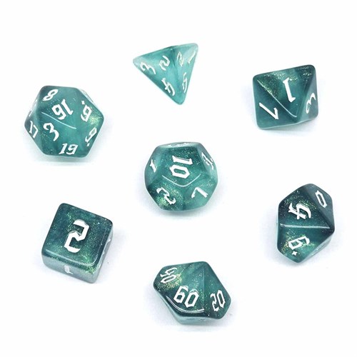 7-Piece RPG Dice Set — Green - photo 30766