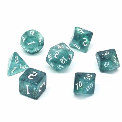 7-Piece RPG Dice Set — Green - photo 30767