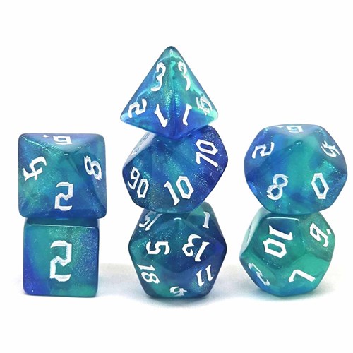 7-Piece RPG Dice Set — Blue-Green - photo 30768