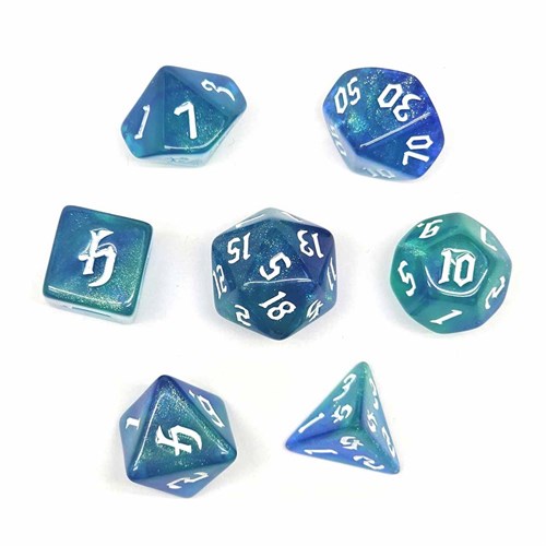 7-Piece RPG Dice Set — Blue-Green - photo 30769