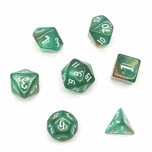7-Piece RPG Dice Set — Green-Brown - photo 30775