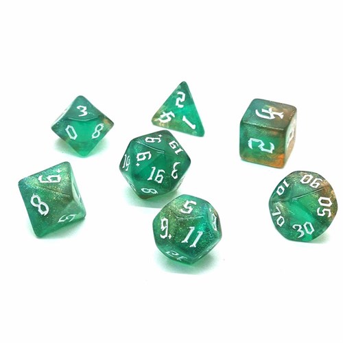 7-Piece RPG Dice Set — Green-Brown - photo 30776