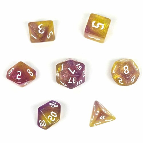7-Piece RPG Dice Set — Pink-Gold - photo 30781