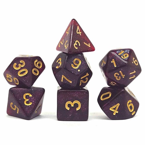 7-Piece RPG Dice Set — Dark-Red - photo 30783