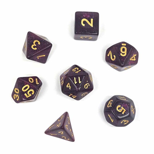 7-Piece RPG Dice Set — Dark-Red - photo 30784