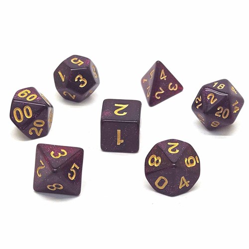 7-Piece RPG Dice Set — Dark-Red - photo 30785