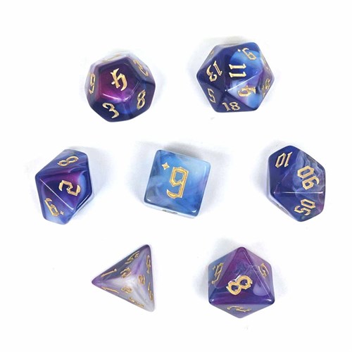 7-Piece RPG Dice Set — Blue-Purple - photo 30790