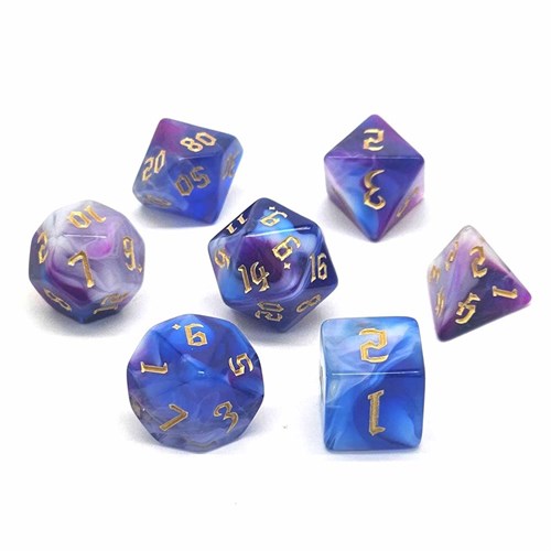 7-Piece RPG Dice Set — Blue-Purple - photo 30791