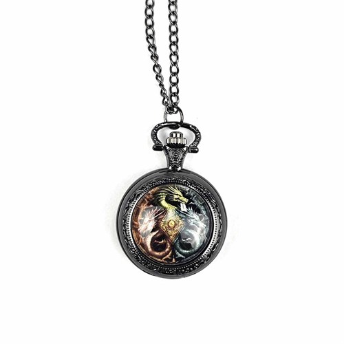 7-Piece RPG Dice Set — Medallion Spirit Dragon Steel - photo 30797