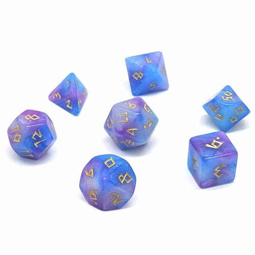 7-Piece RPG Dice Set — Purple-Light Blue - photo 30805