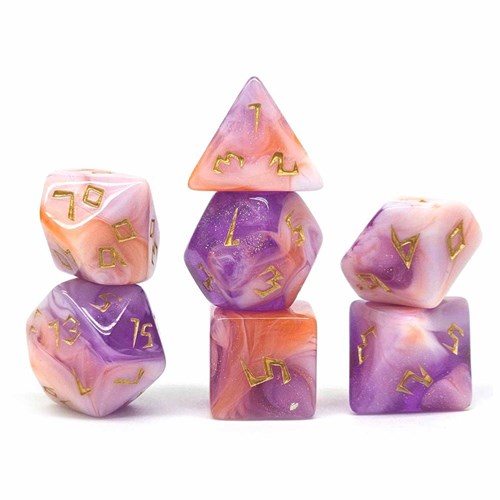 7-Piece RPG Dice Set — Orange-Pink - photo 30821