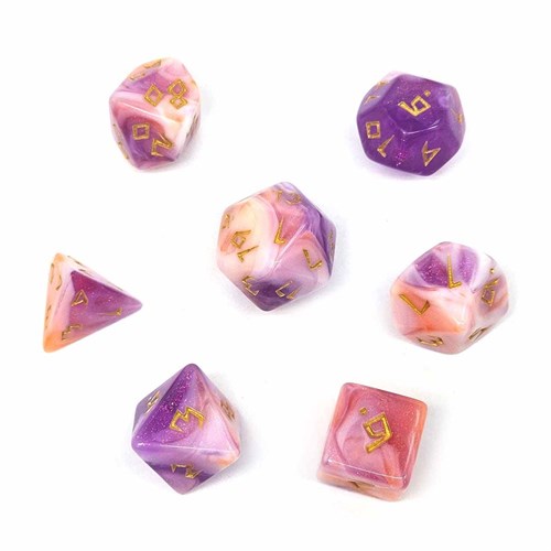 7-Piece RPG Dice Set — Orange-Pink - photo 30822