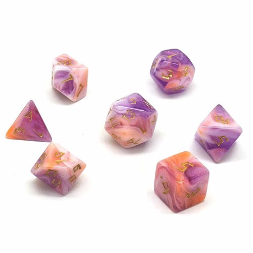 7-Piece RPG Dice Set — Orange-Pink - photo 30823