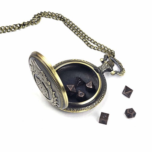 7-Piece RPG Dice Set — Medallion Dragon Bronze - photo 30850