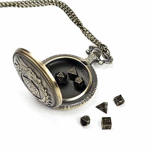 7-Piece RPG Dice Set — Medallion Dragon Ancient Gold - photo 30859