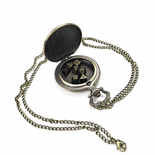 7-Piece RPG Dice Set — Medallion Dragon Ancient Gold - photo 30861