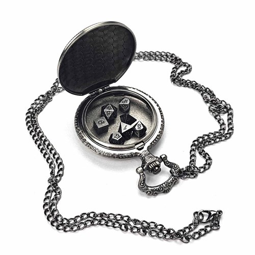 7-Piece RPG Dice Set — Medallion Dragon Steel - photo 30867