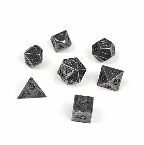 7-Piece RPG Dice Set — Medallion Dragon Steel - photo 30870