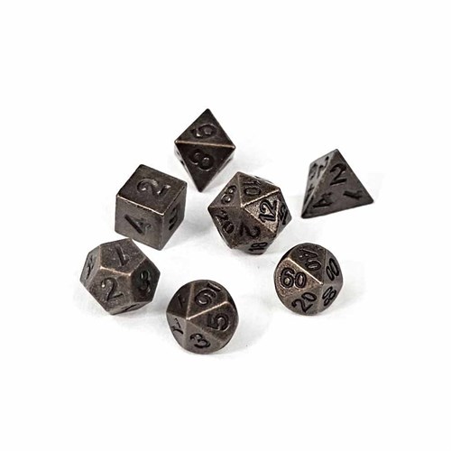 7-Piece RPG Dice Set — Medallion Dragon's Eye Bronze - photo 30882