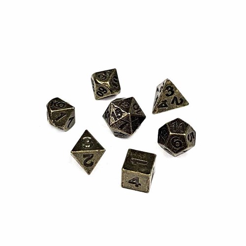 7-Piece RPG Dice Set — Medallion Dragon's Eye Ancient Gold - photo 30898
