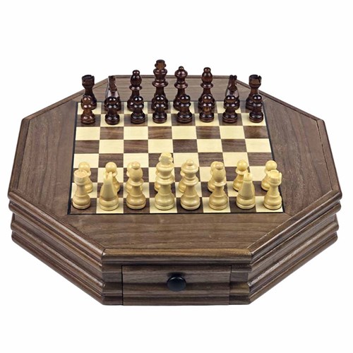 Gift Chess Set Classic Lacquered with Drawer - photo 30911