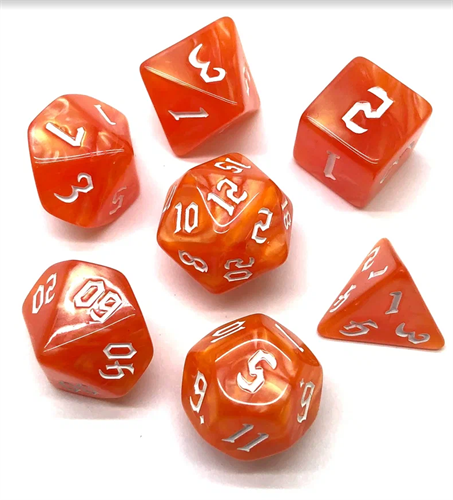 7-Piece RPG Dice Set — Red-Orange - photo 30945