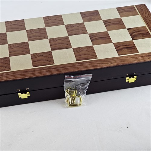 Gift Chess Set Metal Black-Silver 45×45 cm (2) - photo 30954