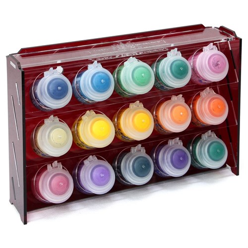 OW MK-1 Plastic Paint Rack — 15 Citadel Pots, Burgundy - photo 31006