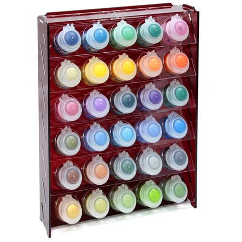 OW MK-1 Plastic Paint Rack — 30 Citadel Pots, Burgundy - photo 31018