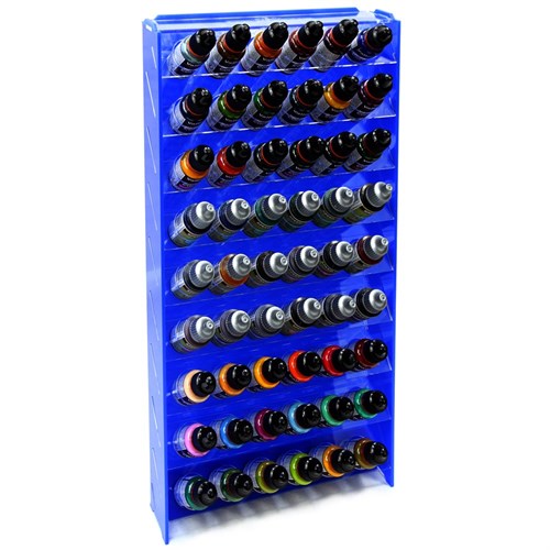 OW MK-1 Plastic Paint Rack — 54 Vallejo Bottles, Blue - photo 31055