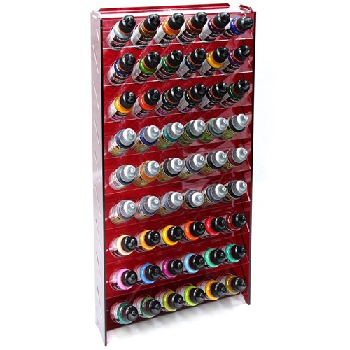 OW MK-1 Plastic Paint Rack — 54 Vallejo Bottles, Burgundy - photo 31061