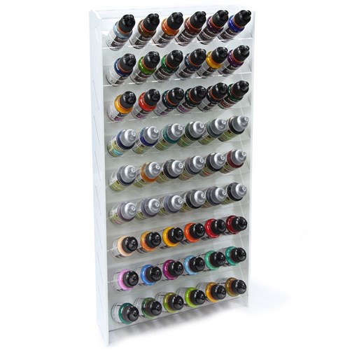 OW MK-1 Plastic Paint Rack — 54 Vallejo Bottles, White - photo 31064