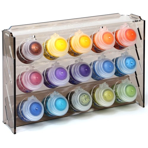 OW MK-1 Plastic Paint Rack — 15 Citadel Pots, Brown - photo 31073