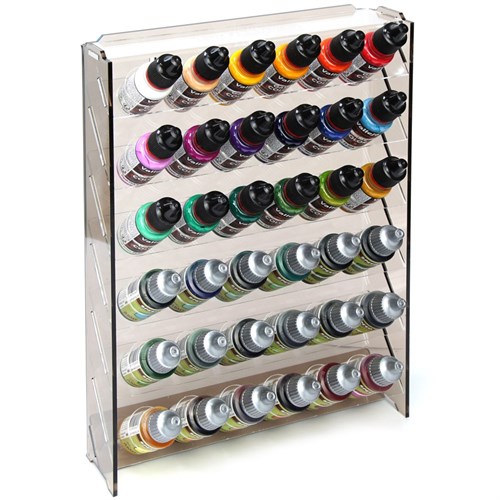 OW MK-1 Plastic Paint Rack — 36 Vallejo Bottles, Brown - photo 31079
