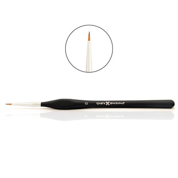 OW Expert Round Synthetic Brush, No. 0, Short Bristles