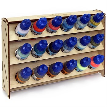 OW plywood paint stand for 18 cans Mk-2 (Vallejo)