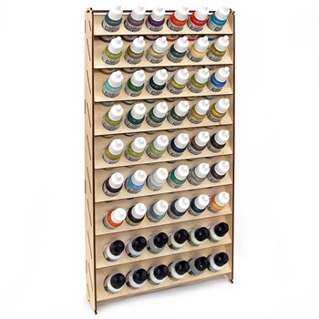 OW plywood paint stand for 54 cans Mk-2 (Vallejo)