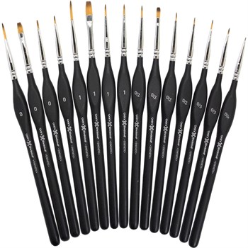 Artistic brushes for modeling and miniatures Pro 15 pieces
