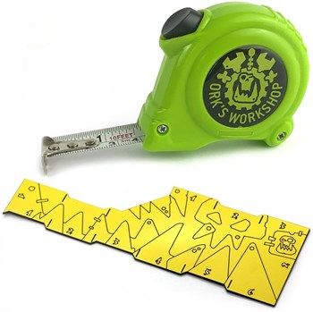 Set Measuring Accessories: Tape Measure + Ruler (Green) OW