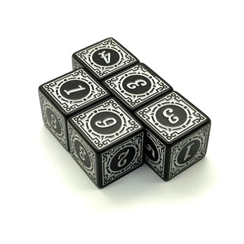 Dice D6 16 mm 5pcs. Gaming White