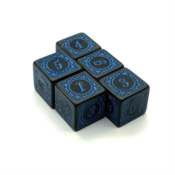 Dice D6 16 mm 5pcs. Gaming Blue
