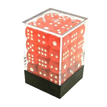 Dice Set 36 pcs. D6 Red Transparent 12 mm