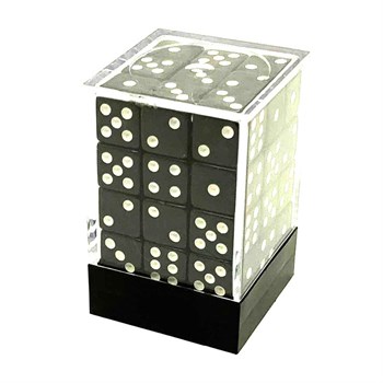Dice Set 36 pcs. D6 Black with Sharp Corners 12 mm