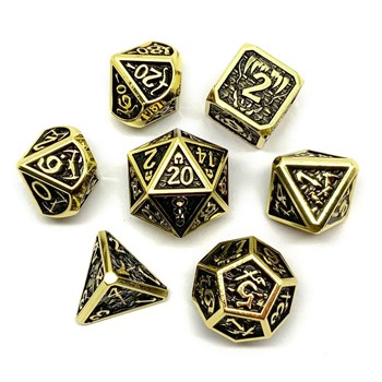 7-Piece Metal RPG Dice Set — Skilled Weaponsmith