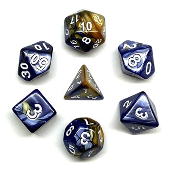 7-Piece RPG Dice Set — Gold Vein