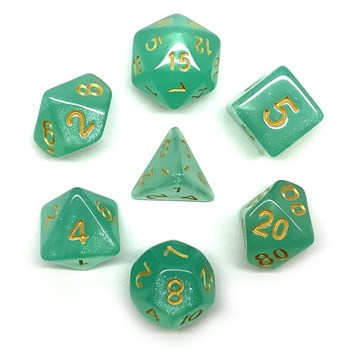 7-Piece RPG Dice Set — Barrier Reef