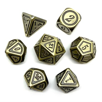 7-Piece Metal RPG Dice Set — Ready Metal